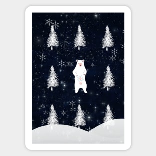 Christmas Eve Bear Sticker